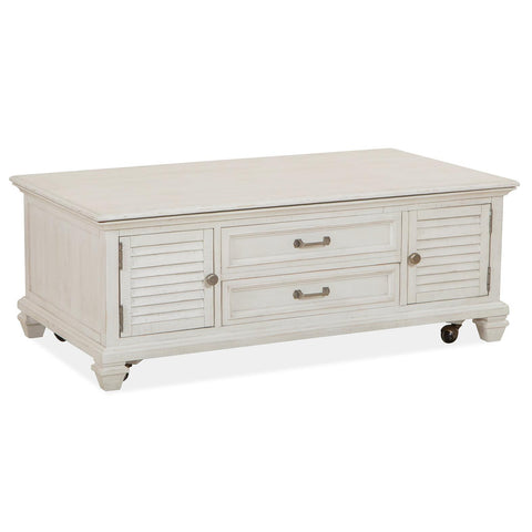 Magnussen Newport T5430-50 Lift Top Storage Cocktail Table with Casters IMAGE 1