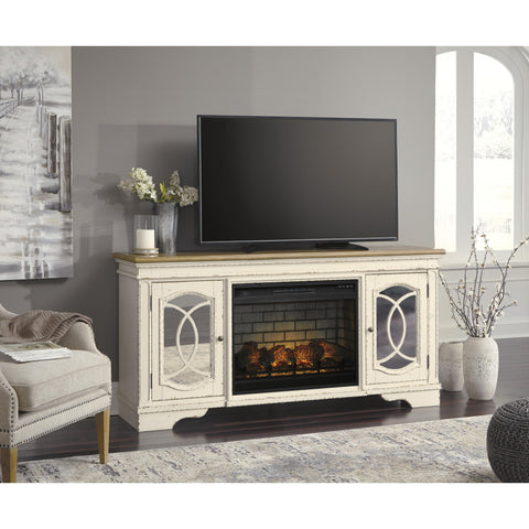  Signature Design by Ashley Realyn W743W2 74" TV Stand with Electric Fireplace IMAGE 3