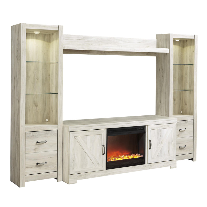  Signature Design by Ashley Bellaby W331W5 4 pc Entertainment Center with Fireplace IMAGE 1