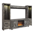  Signature Design by Ashley Wynnlow W440W5 4 pc Entertainment Center with Electric Fireplace IMAGE 1