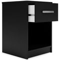  Signature Design by Ashley Finch EB3392-291 One Drawer Night Stand IMAGE 2