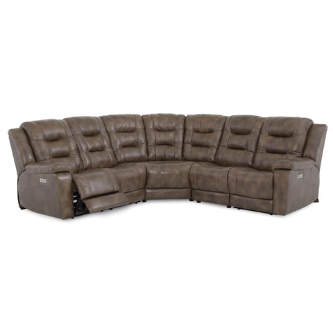  Palliser Leighton 41063 5 pc Power Sectional With Power Headrest - Alfresco Toreador IMAGE 1