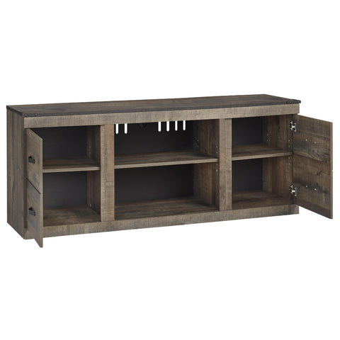  Signature Design by Ashley Trinell EW0446-268 Large TV Stand with Fireplace Option IMAGE 2