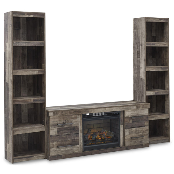  Signature Design by Ashley Derekson EW0200W10 3 pc Entertainment Center with Electric Fireplace IMAGE 1