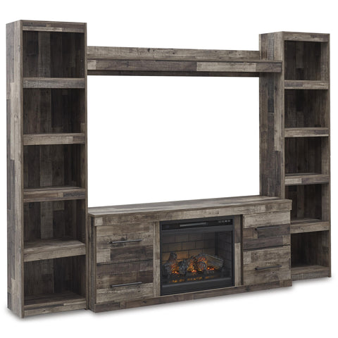  Signature Design by Ashley Derekson EW0200W8 4 pc Entertainment Center with Electric Fireplace IMAGE 1