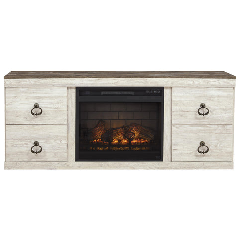  Signature Design by Ashley Willowton EW0267W8 TV Stand with Electric Fireplace IMAGE 2