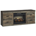  Signature Design by Ashley Trinell EW0446W8 TV Stand with Electric Fireplace IMAGE 1