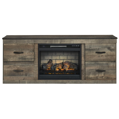  Signature Design by Ashley Trinell EW0446W8 TV Stand with Electric Fireplace IMAGE 2