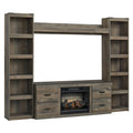  Signature Design by Ashley Trinell EW0446W9 4 pc Entertainment Center with Electric Fireplace IMAGE 1