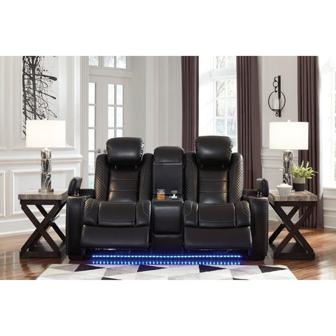  Signature Design by Ashley Party Time 3700318C Power Reclining Loveseat w/ Console and ADJ Headrest IMAGE 7