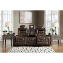 Signature Design by Ashley Game Zone Power Reclining Leather Look Sofa 3850115C IMAGE 4