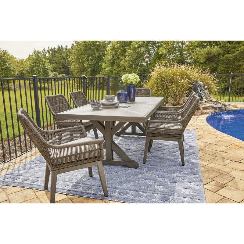 Signature Design by Ashley Beach Front P399-625 Rectangular Dining Table with Umbrella Option IMAGE 8