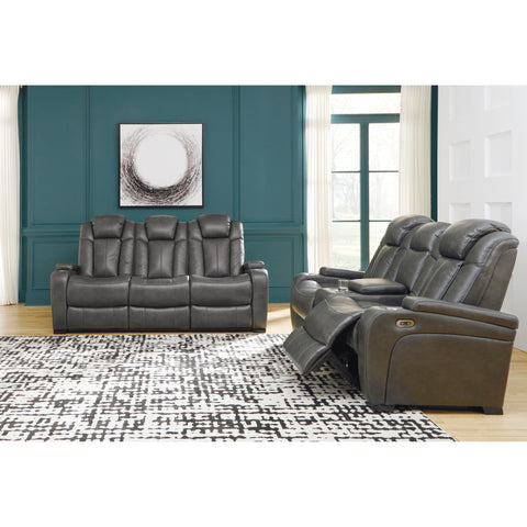  Signature Design by Ashley Turbulance 8500118C Power Reclining Loveseat w/ Console and ADJ Headrest IMAGE 10