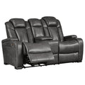  Signature Design by Ashley Turbulance 8500118C Power Reclining Loveseat w/ Console and ADJ Headrest IMAGE 2