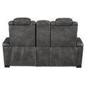  Signature Design by Ashley Turbulance 8500118C Power Reclining Loveseat w/ Console and ADJ Headrest IMAGE 4