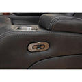 Signature Design by Ashley Turbulance 8500118C Power Reclining Loveseat w/ Console and ADJ Headrest IMAGE 8
