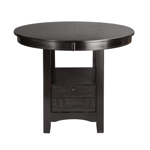  Mazin Furniture Junipero 2423-36 Round / Oval Counter Height Table with Storage Base IMAGE 1