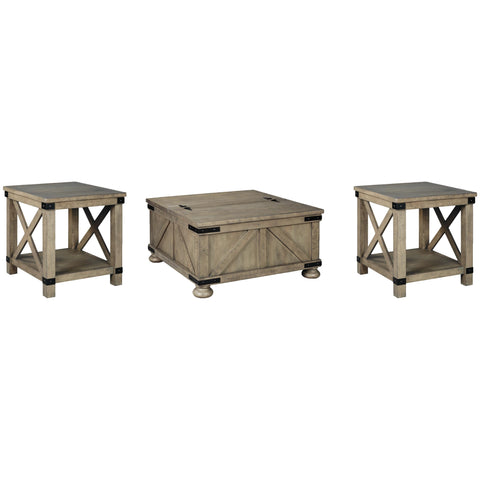  Signature Design by Ashley Aldwin T457T1 Coffee Table and 2 End Tables IMAGE 1