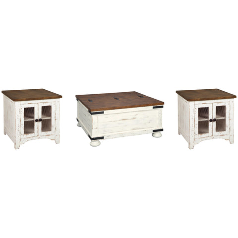  Signature Design by Ashley Wystfield T459T1 Coffee Table and 2 End Tables IMAGE 1
