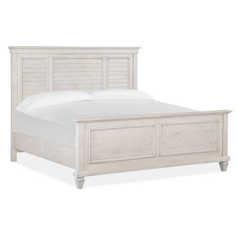  Magnussen Newport B5430-65 Complete King Shutter Panel Bed IMAGE 1