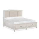 Magnussen Willowbrook B5324-65A Complete King Panel Storage Bed w/Upholstered Headboard IMAGE 1