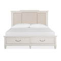  Magnussen Willowbrook B5324-65A Complete King Panel Storage Bed w/Upholstered Headboard IMAGE 3