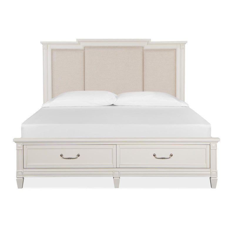 Magnussen Willowbrook B5324-65A Complete King Panel Storage Bed w/Upholstered Headboard IMAGE 3