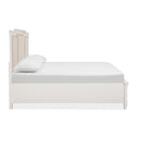 Magnussen Willowbrook B5324-55A Complete Queen Panel Storage Bed w/Upholstered Headboard IMAGE 4