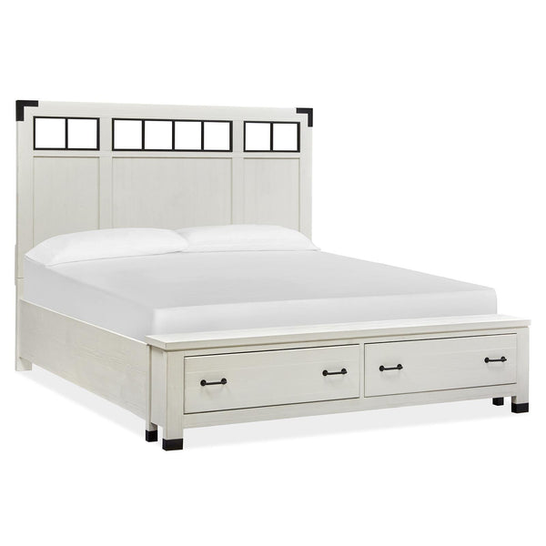 Magnussen Harper Springs B5321-68A King Panel Storage Bed with Metal/Wood Headboard IMAGE 1