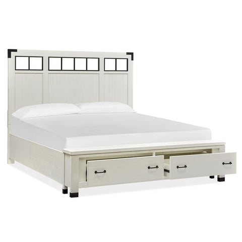  Magnussen Harper Springs B5321-68A King Panel Storage Bed with Metal/Wood Headboard IMAGE 2