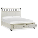 Magnussen Harper Springs B5321-68A King Panel Storage Bed with Metal/Wood Headboard IMAGE 2