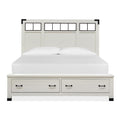  Magnussen Harper Springs B5321-68A King Panel Storage Bed with Metal/Wood Headboard IMAGE 3