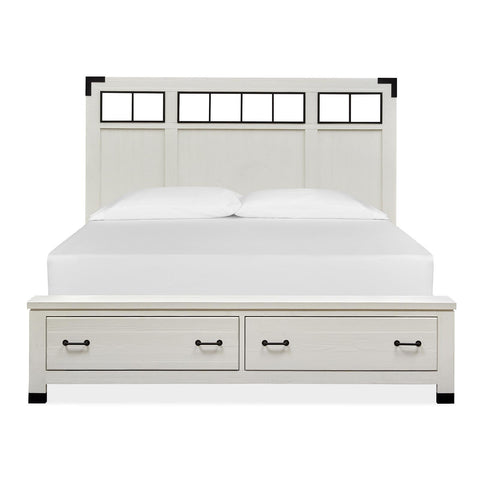  Magnussen Harper Springs B5321-68A King Panel Storage Bed with Metal/Wood Headboard IMAGE 3