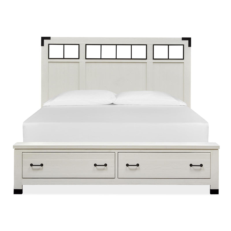 Magnussen Harper Springs B5321-68A King Panel Storage Bed with Metal/Wood Headboard IMAGE 3
