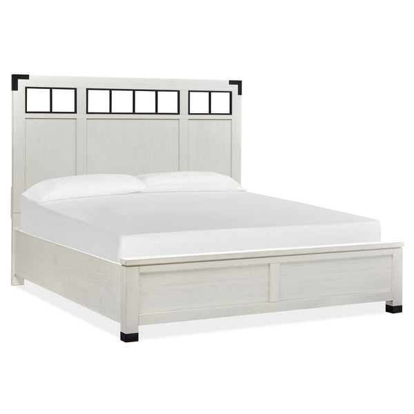 Magnussen Harper Springs B5321-68 King Panel Bed with Metal/Wood Headboard IMAGE 1
