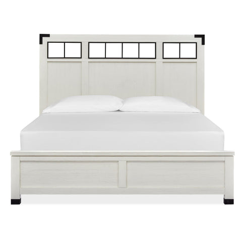  Magnussen Harper Springs B5321-68 King Panel Bed with Metal/Wood Headboard IMAGE 2