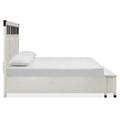  Magnussen Harper Springs B5321-58A Queen Panel Storage Bed with Metal/Wood Headboard IMAGE 4