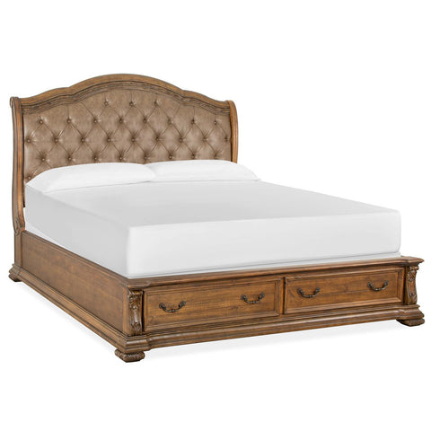  Magnussen Durango B5133-62A Complete King Sleigh Storage Bed w/Upholstered HB IMAGE 1