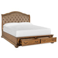  Magnussen Durango B5133-62A Complete King Sleigh Storage Bed w/Upholstered HB IMAGE 2