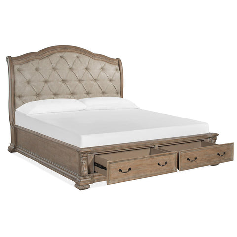  Magnussen Marisol B5132-52A Complete Queen Sleigh Storage Bed w/Upholstered HB IMAGE 2