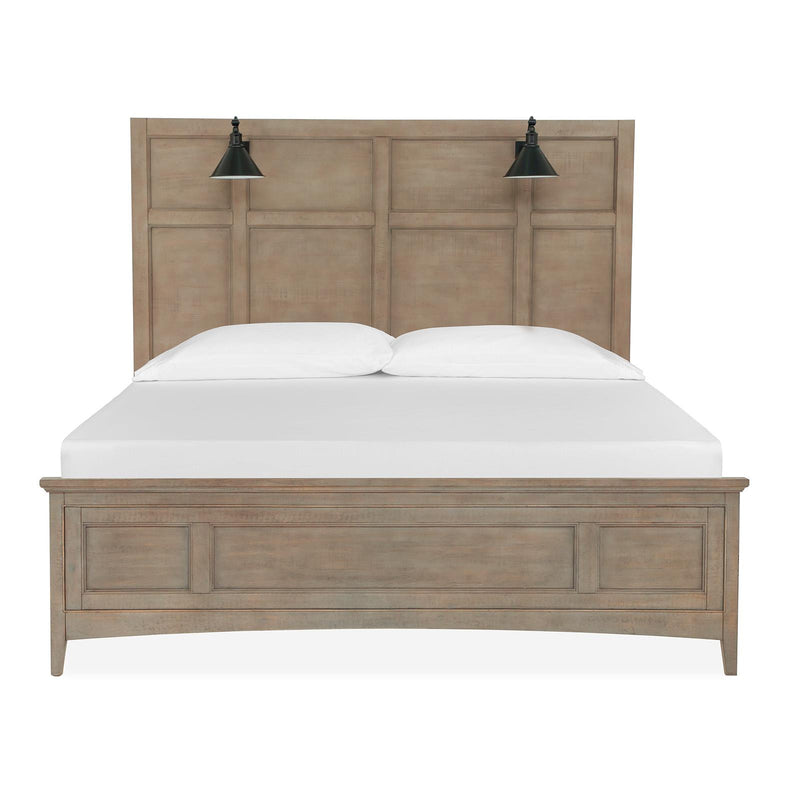 Magnussen Paxton Place B4805-79 Complete Cal.King Lamp Panel Bed with Regular Rails IMAGE 2