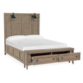 Magnussen Paxton Place B4805-59B Complete Queen Lamp Panel Storage Bed IMAGE 2