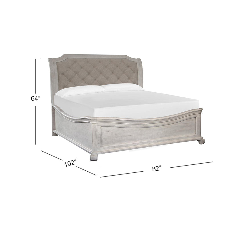 Magnussen Bronwyn B4436-73B Complete Cal.King Sleigh Bed w/Shaped Footboard IMAGE 2