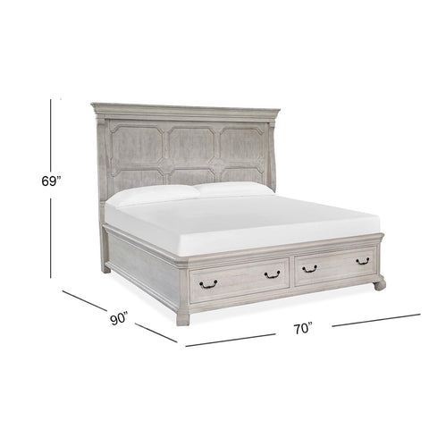  Magnussen Bronwyn B4436-54B Complete Queen Panel Storage Bed IMAGE 3