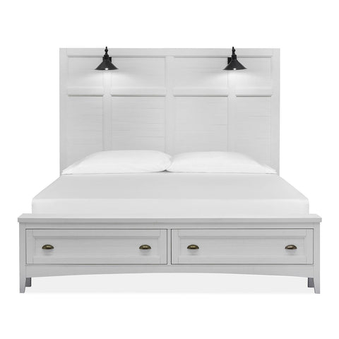 Magnussen Heron Cove B4400-69B Complete King Lamp Panel Storage Bed IMAGE 3