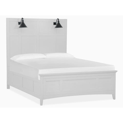  Magnussen Heron Cove B4400-59 Complete Queen Lamp Panel Bed with Regular Rails IMAGE 1