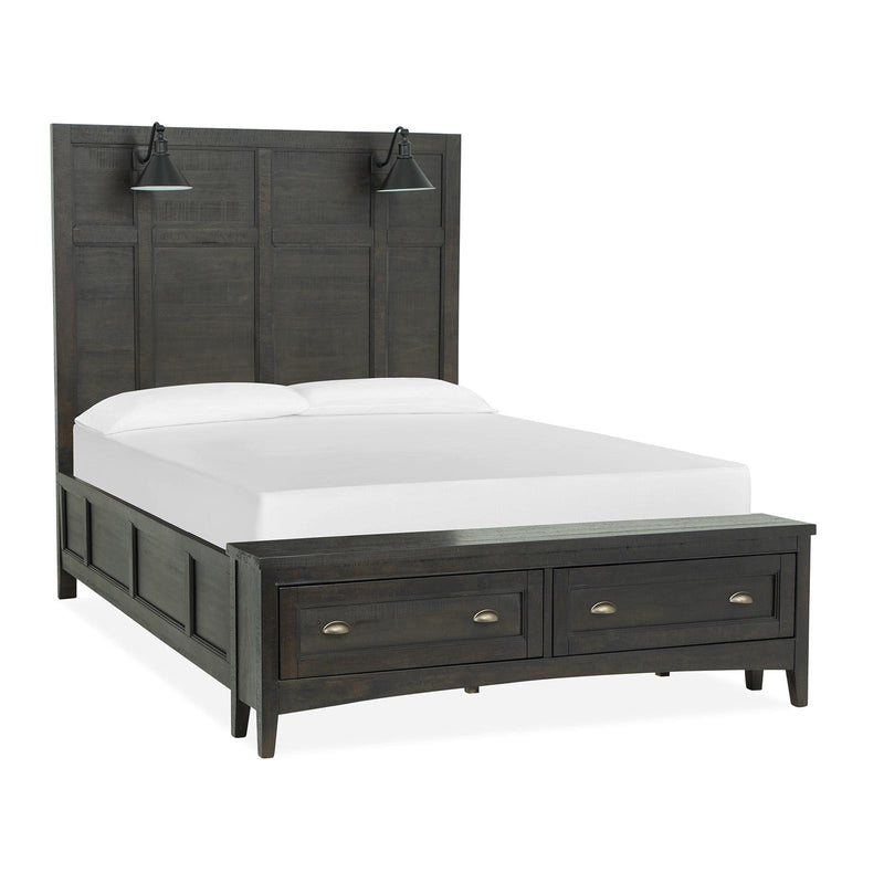 Magnussen Westley Falls B4399-59B Queen Lamp Panel Storage Bed IMAGE 1