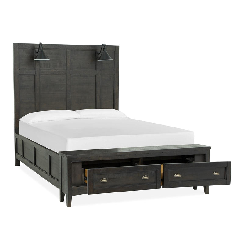 Magnussen Westley Falls B4399-59B Queen Lamp Panel Storage Bed IMAGE 2