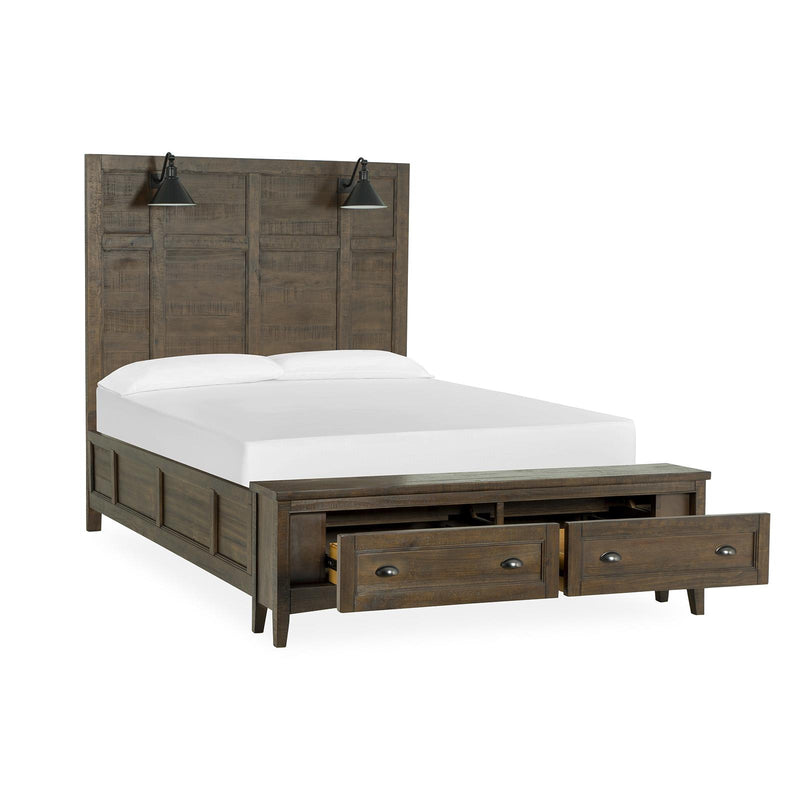 Magnussen Bay Creek B4398-59B Queen Lamp Panel Storage Bed IMAGE 2
