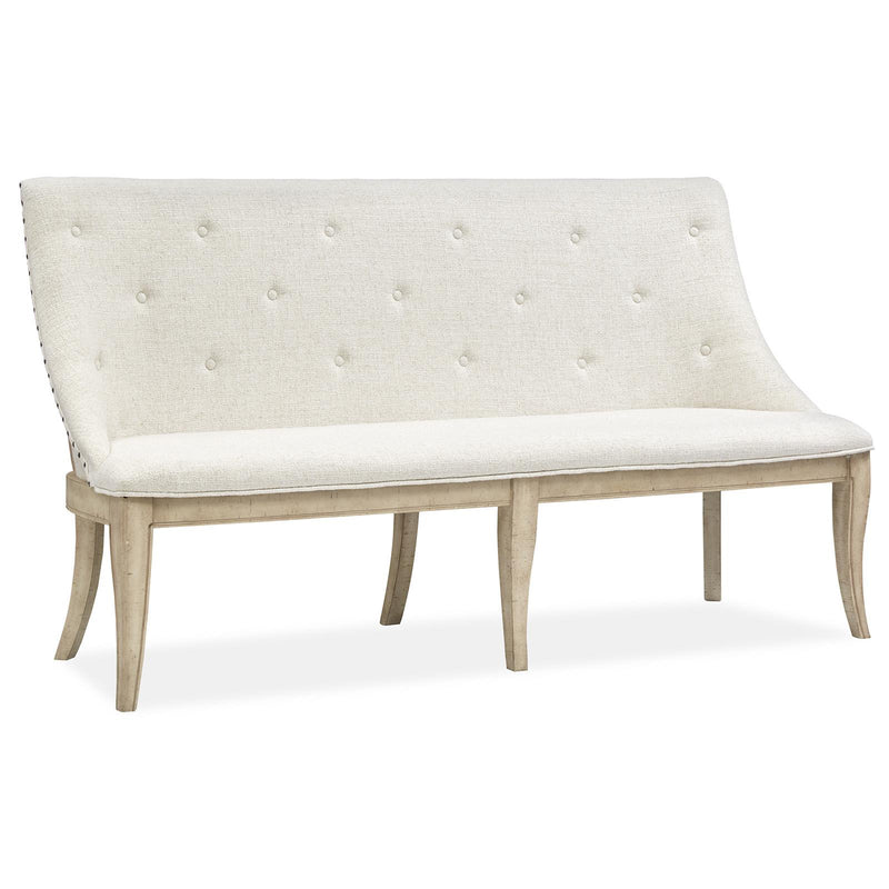 Magnussen Harlow D5491-78 Dining Bench with Upholstered Seat Back IMAGE 1